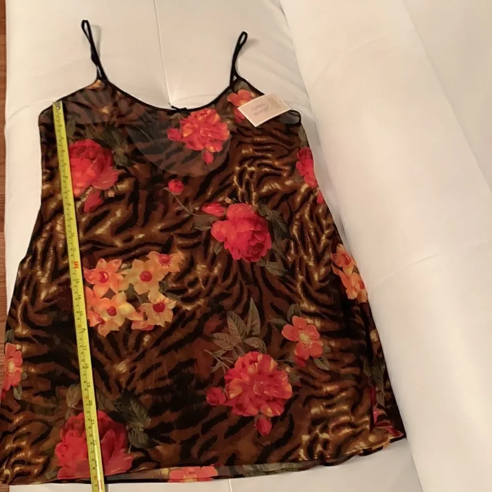 NWT California Dynasty Intimates FloralTwo Piece Set Size L